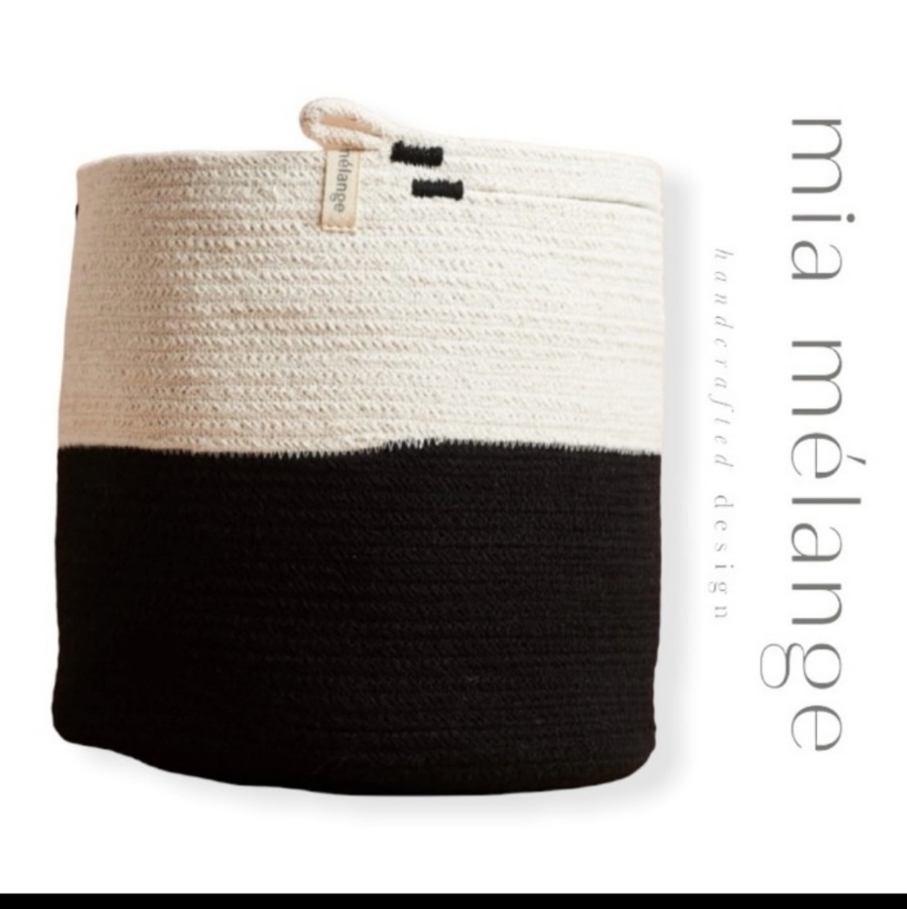 Mia Melange Foldable Cotton Basket, new in plastic.